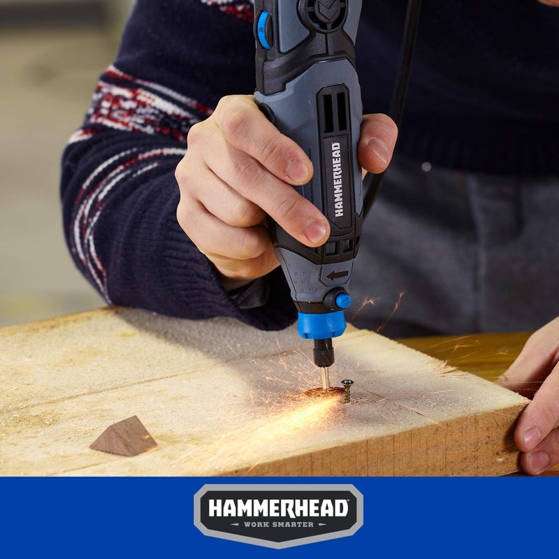 Hammerhead 1.2-Amp Rotary Tool with 62 Accessory Attachments and Carrying Case â€“ HART012 - Image 5